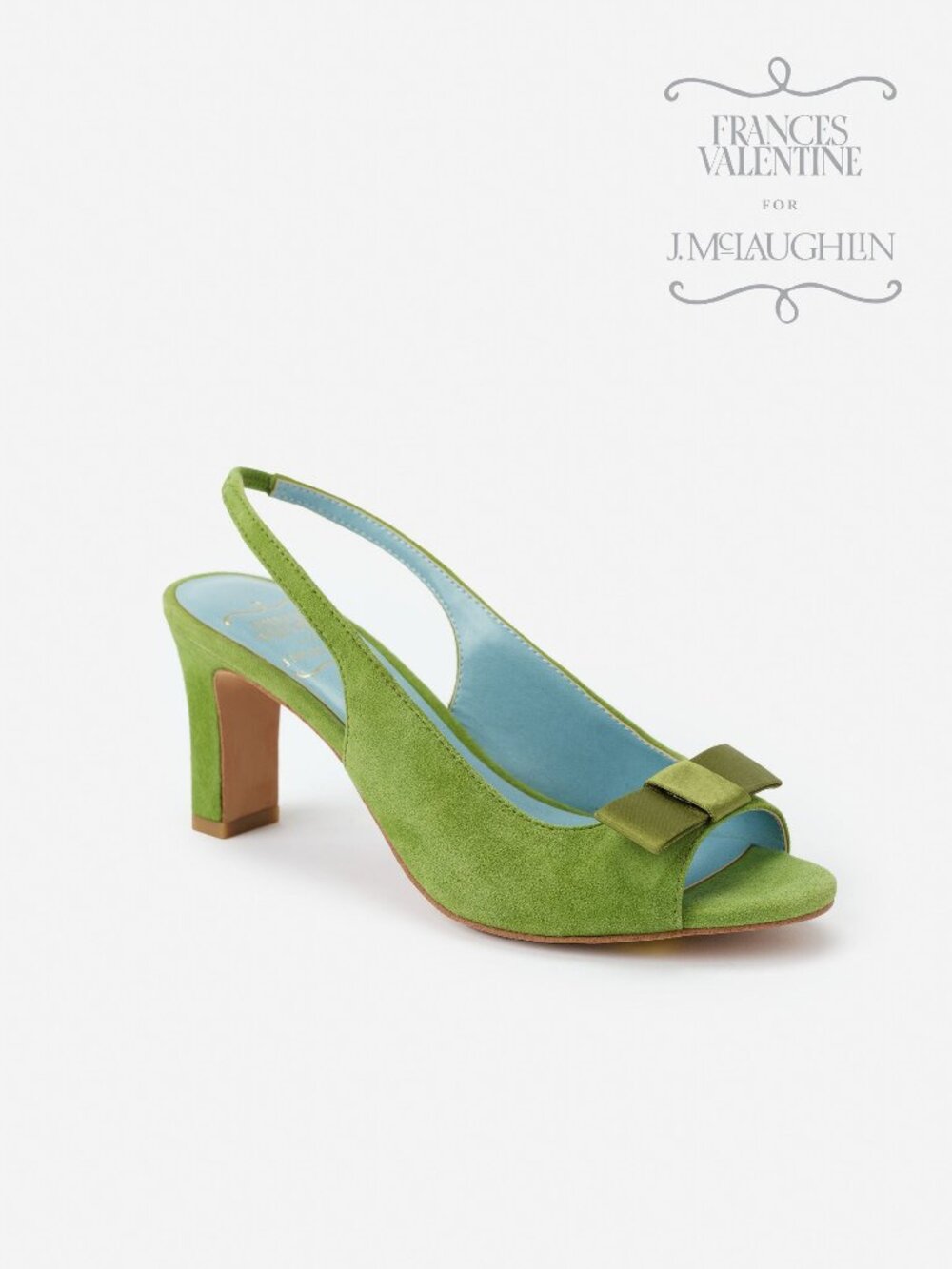J McLaughlin Reese Suede Slingbacks - Fern NEW
